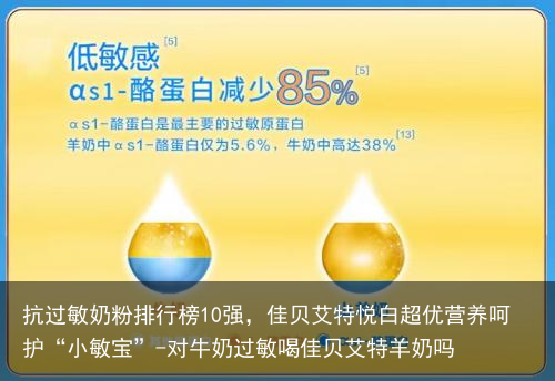 抗过敏奶粉排行榜10强,佳贝艾特悦白超优营养呵护“小敏宝”-对牛奶过敏喝佳贝艾特羊奶吗