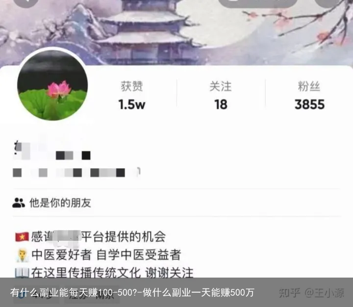有什么副业能每天赚100-500?-做什么副业一天能赚500万