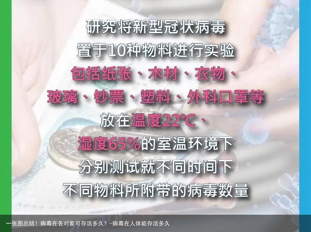 一张图总结!病毒在各对象可存活多久?-病毒在人体能存活多久