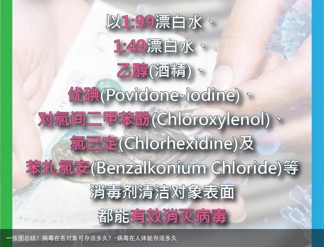 一张图总结!病毒在各对象可存活多久?-病毒在人体能存活多久