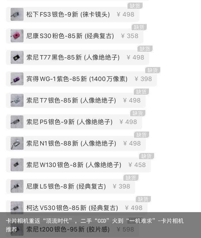卡片相机重返“顶流时代”,二手“CCD”火到“一机难求”-卡片相机推荐