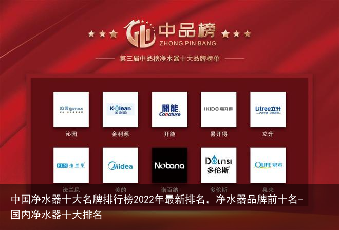 中国净水器十大名牌排行榜2022年最新排名,净水器品牌前十名-国内净水器十大排名