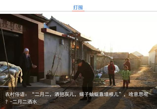 农村俗语:“二月二,洒把灰儿,蝎子蚰蜒靠墙根儿”,啥意思呢?-二月二洒水