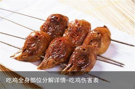 吃鸡全身部位分解详情-吃鸡伤害表