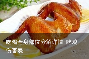 吃鸡全身部位分解详情-吃鸡伤害表