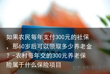 如果农民每年支付300元的社保,那60岁后可以领取多少养老金?-农村每年交的300元养老保险属于什么保险项目