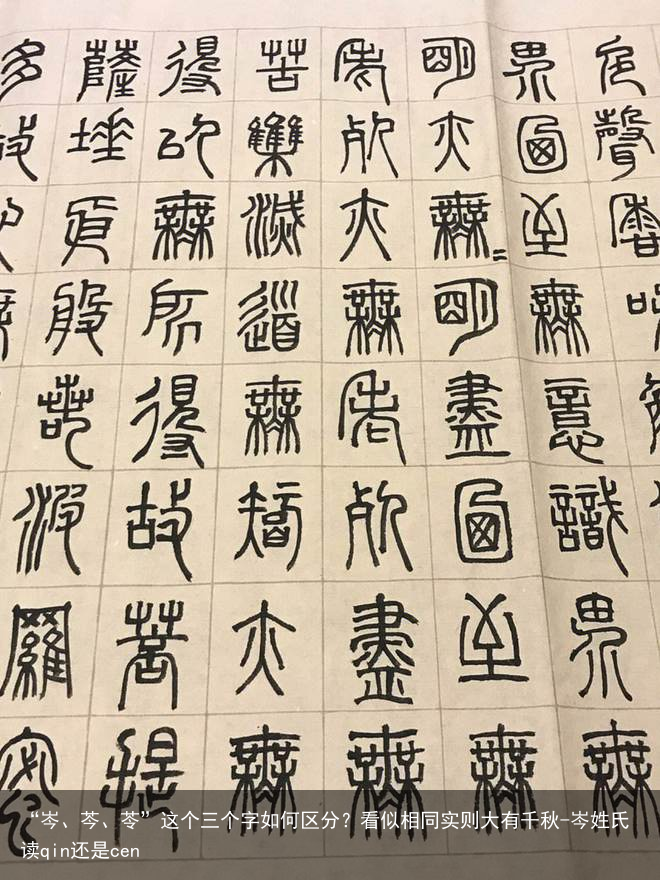 “岑、芩、苓”这个三个字如何区分?看似相同实则大有千秋-岑姓氏读qin还是cen