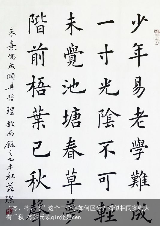 “岑、芩、苓”这个三个字如何区分?看似相同实则大有千秋-岑姓氏读qin还是cen