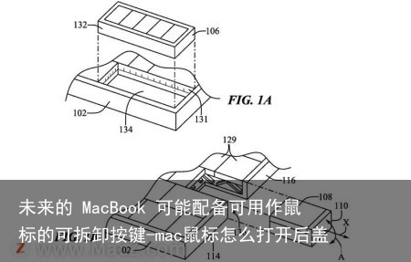 未来的 MacBook 可能配备可用作鼠标的可拆卸按键-mac鼠标怎么打开后盖