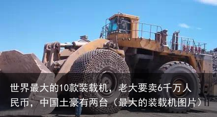 世界最大的10款装载机,老大要卖6千万人民币,中国土豪有两台(最大的装载机图片)