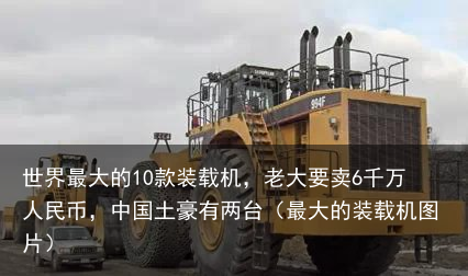 世界最大的10款装载机,老大要卖6千万人民币,中国土豪有两台(最大的装载机图片)