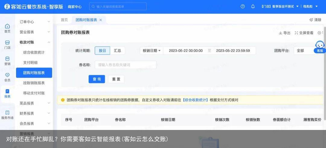 对账还在手忙脚乱?你需要客如云智能报表(客如云怎么交账)