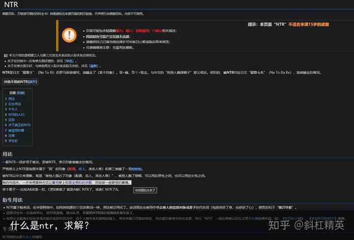 什么是ntr,求解?