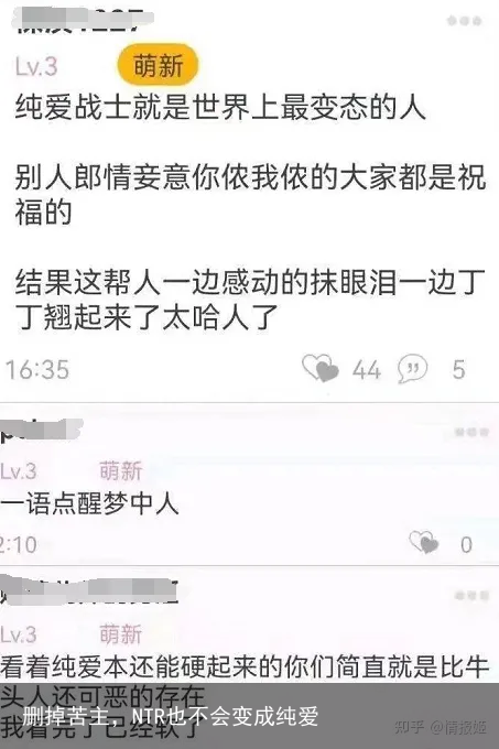 删掉苦主,NTR也不会变成纯爱