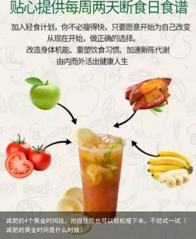 减肥的4个黄金时间段,把握住你也可以轻松瘦下来,不妨试一试(减肥的黄金时间是什么时候)