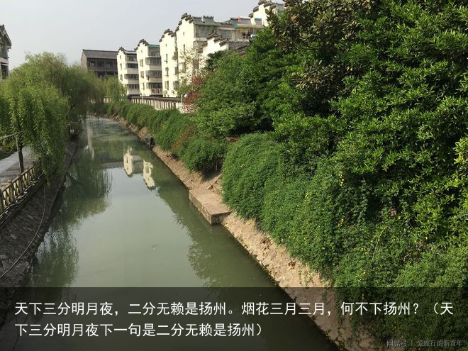 天下三分明月夜,二分无赖是扬州。烟花三月三月,何不下扬州?(天下三分明月夜下一句是二分无赖是扬州)