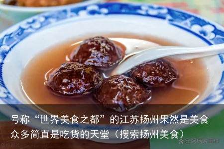 号称“世界美食之都”的江苏扬州果然是美食众多简直是吃货的天堂(搜索扬州美食)