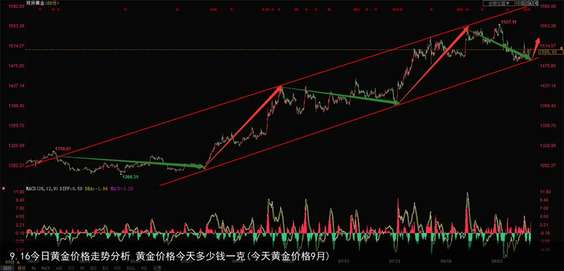 9.16今日黄金价格走势分析 黄金价格今天多少钱一克(今天黄金价格9月)