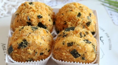 晒晒我跟儿子做的肉松小贝,咸香松软又爆浆,好吃!蛋糕店25一斤