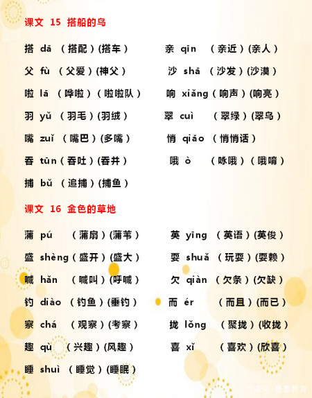 三年级语文田字格生字大全,生字注音、组词,孩子必备辅导资料!-三年级语文生字田字格书写图片