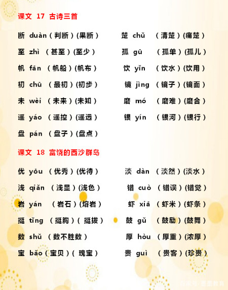 三年级语文田字格生字大全,生字注音、组词,孩子必备辅导资料!-三年级语文生字田字格书写图片