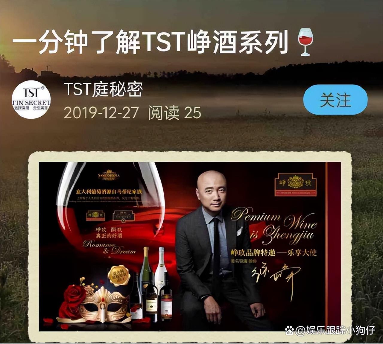 徐峥被曝是TST公司红酒代言人!张庭夫妇栽了,能否独善其身?(徐峥拍的广告视频)