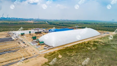 护航能源安全 气膜助力大型煤储运基地建设-智能气膜煤场