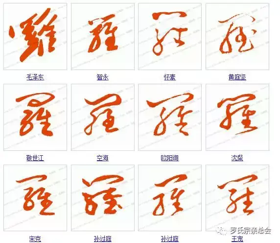 厉害了我的罗!罗字的100种写法!罗家人不容错过!-罗的书法字怎么写