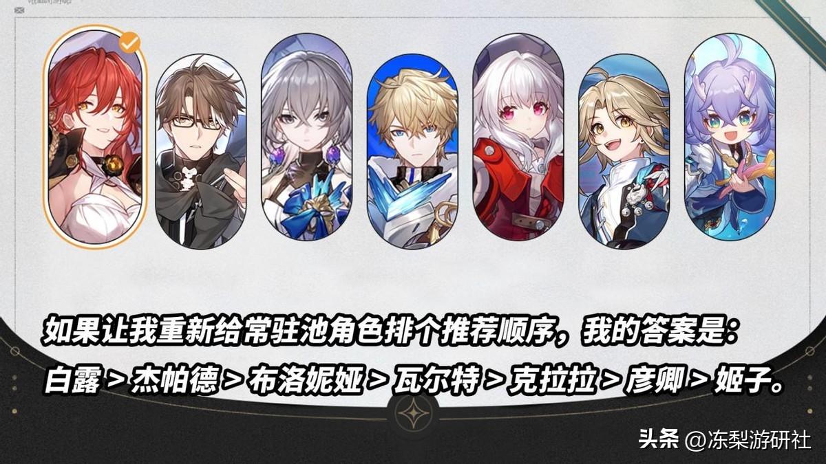 星穹铁道:随着角色练度的提升,对于常驻7虎,你们有新看法么?-星穹铁道什么时候出