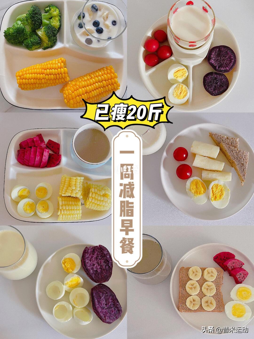 一周减脂早餐+减肥秘籍:已瘦20斤(减肥早餐食谱一周搭配)