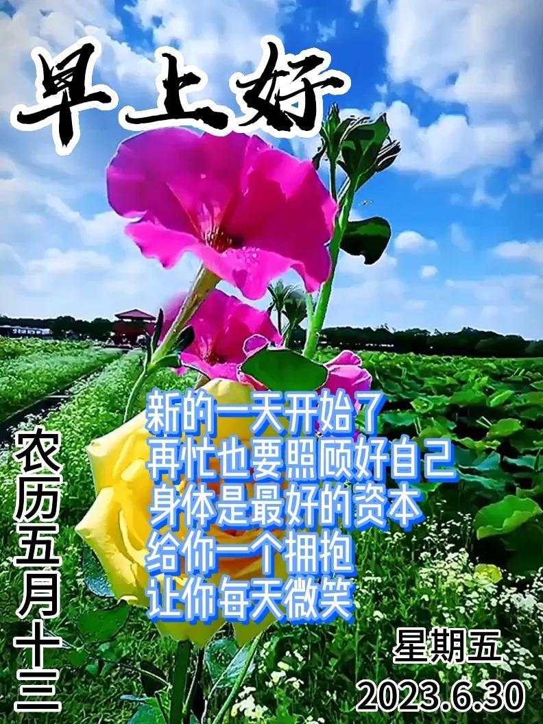 6月30日|星期五早上好!新的一天,新的问候祝福,早安图片-江陵县社区