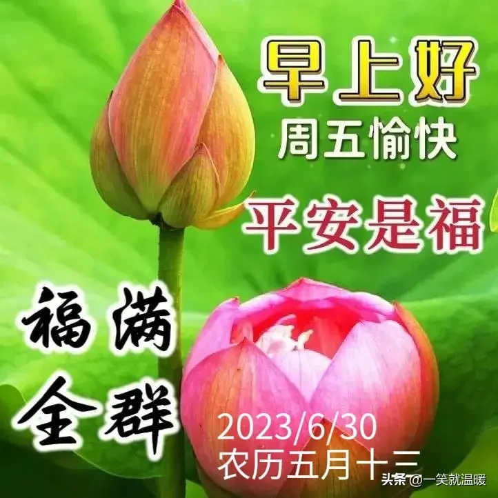 6月30日早安祝福问候图片,周五快乐早晨,平安健康-2021年6月30日早上好