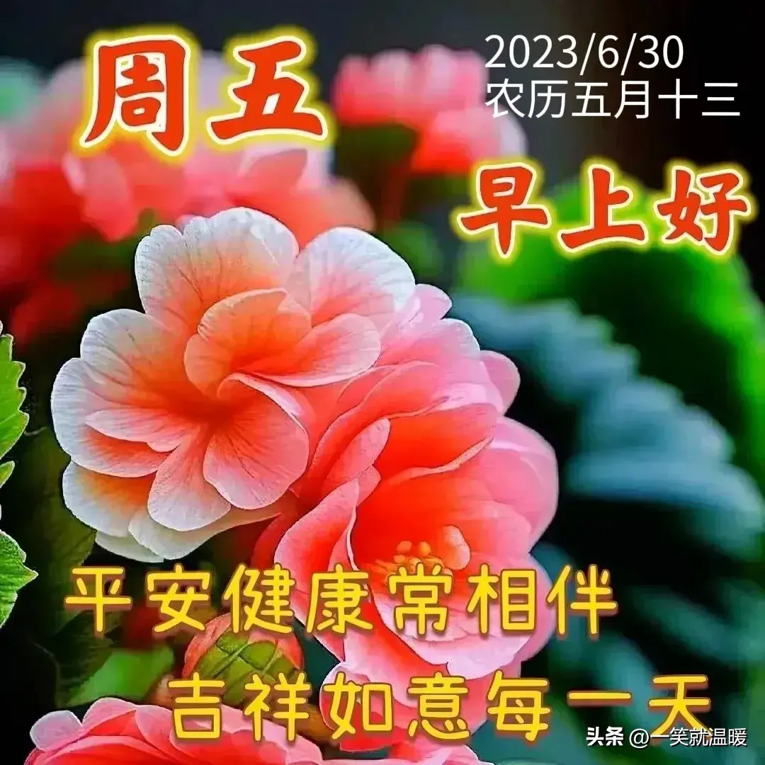 6月30日早安祝福问候图片,周五快乐早晨,平安健康-2021年6月30日早上好