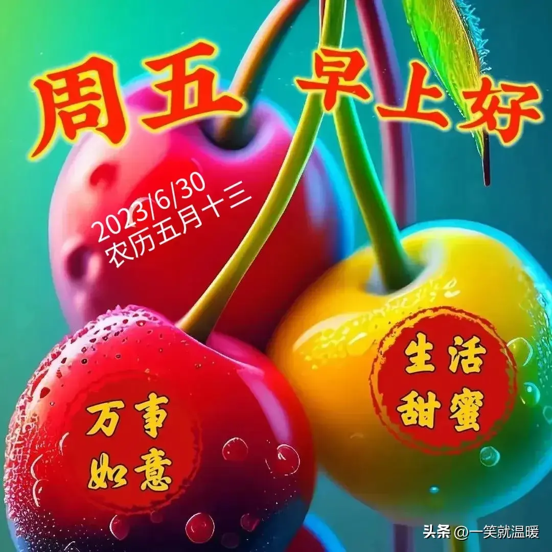 6月30日早安祝福问候图片,周五快乐早晨,平安健康-2021年6月30日早上好