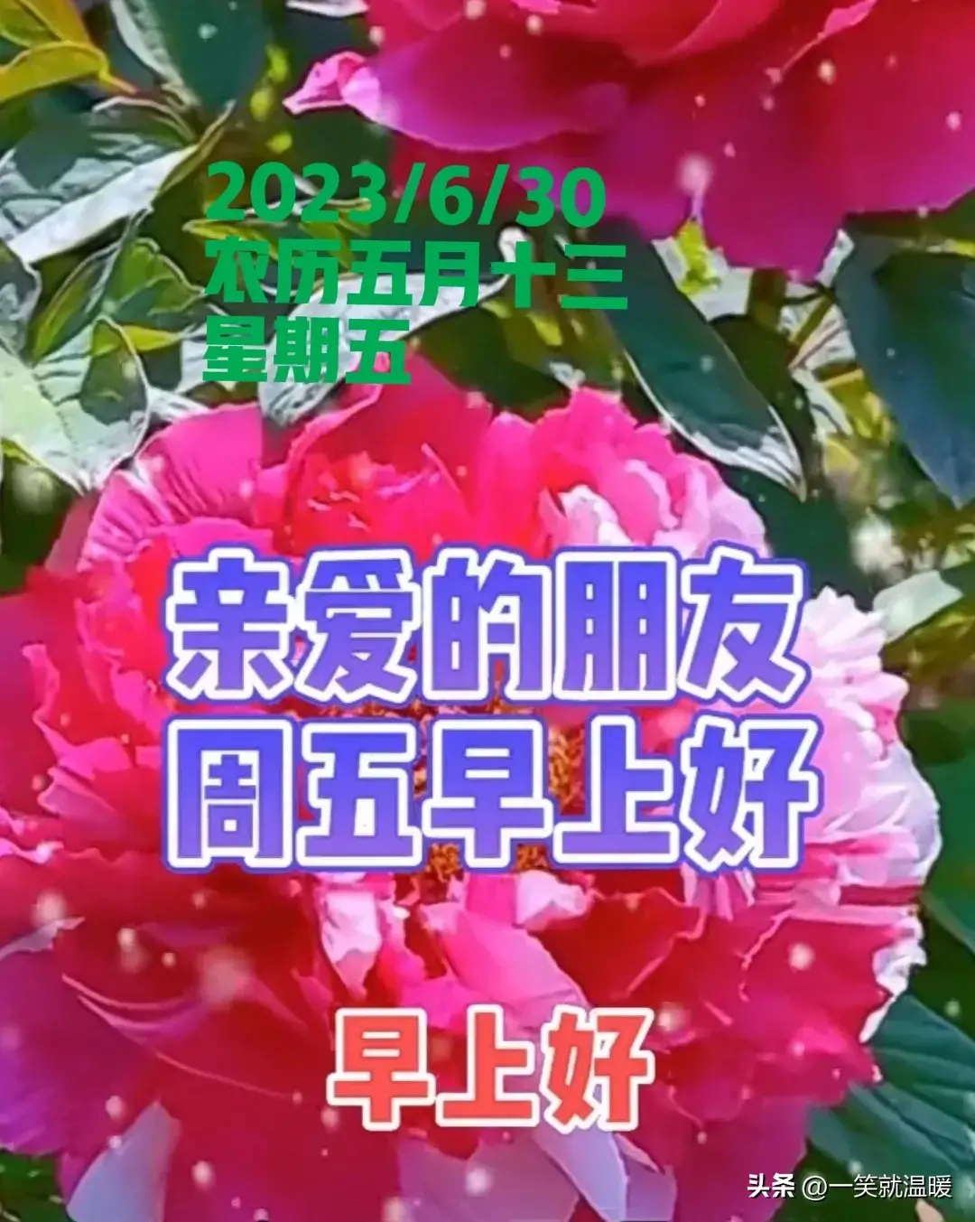 6月30日早安祝福问候图片,周五快乐早晨,平安健康-2021年6月30日早上好