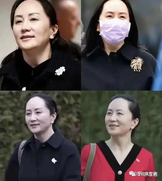 左岩:“破茧成蝶”孟晚舟,回国后首次公开露面,近10万蝴蝶胸针增添优雅自信本色!-孟晚舟左脚腕戴的是什么