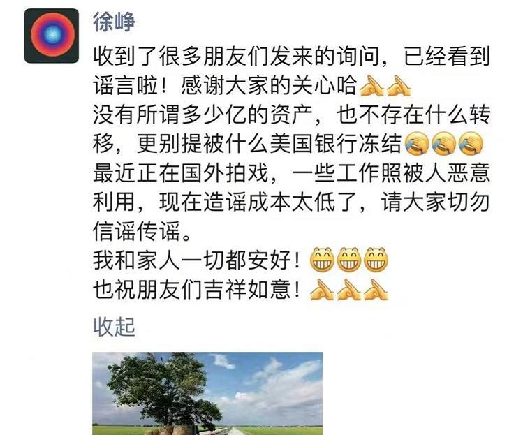 徐峥否认转移8亿资产逃往国外,同时也证明妻子陶虹的清白(徐峥和陶虹怎么好的)