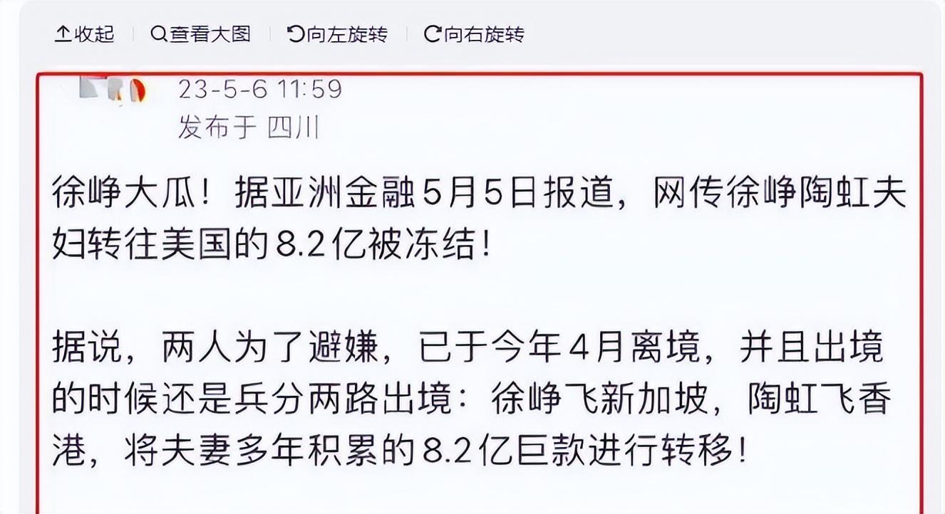 徐峥否认转移8亿资产逃往国外,同时也证明妻子陶虹的清白(徐峥和陶虹怎么好的)
