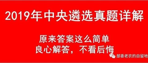 2019年中央遴选真题(案例一)答案,原来这么简单!(2019年中央遴选真题解析)