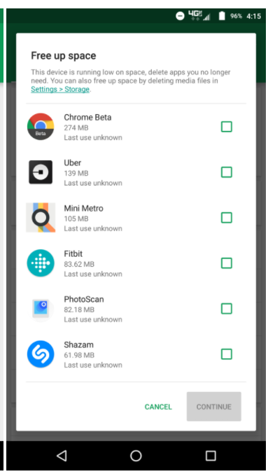Google测试调整了Play商店的“释放空间”卸载功能-谷歌相册释放空间怎么关闭