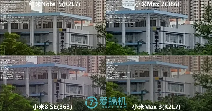 为所欲为 小米Max 3-Max 2-小米8 SE-红米Note 5拍照对比-小米max3和小米8se哪个好
