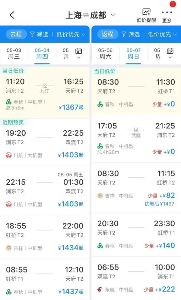 “五一”后机酒价格集体跳水!上海飞三亚只要209元,有些线路十倍起降……-上海三亚飞机票