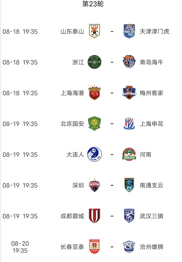 中超第23轮今天开打,赛事全预测,3场焦点大战值得关注-中超联赛23轮