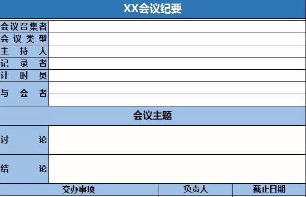 会议纪要模板.xls-会议纪要英语作文模板