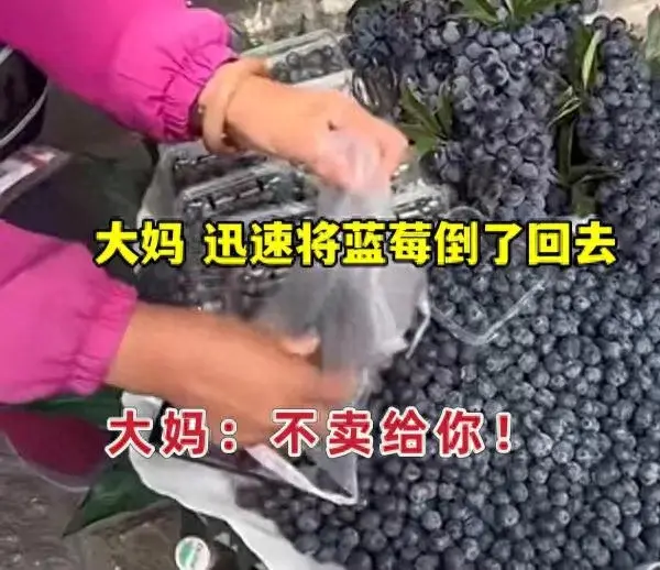 云南大理买蓝莓,女子质问六两按一斤卖,摊主:我们这里就是这样