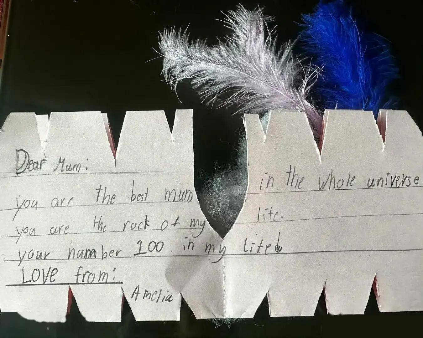 好家伙!林心如晒母亲节礼物,7岁小海豚全英文表白令人赞叹!