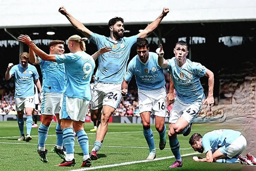 反超,登顶!格侍卫梅开二度,福登小蜘蛛建功,曼城4:0富勒姆