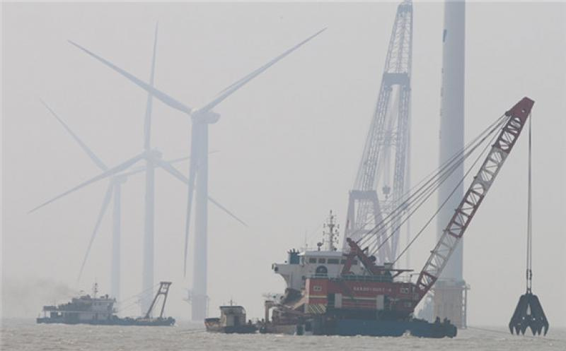 国华东台50万千瓦海上风电项目全容量并网发电