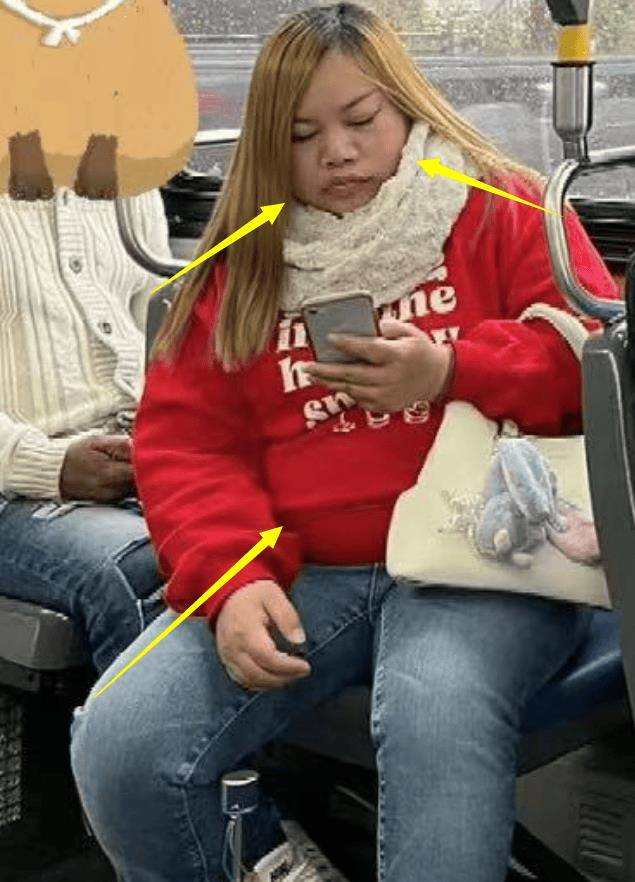 网红凤姐美国被偶遇,坐公交车生活节俭,身材臃肿体重近200斤