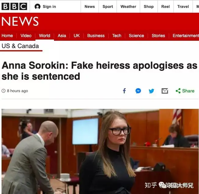 混迹纽约上流圈子的女骗子,身无分文过着超乎想象的奢侈生活,被判刑最高12年